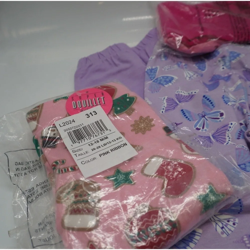 Lot of 5 Baby Toddler Leggings Butterfly Pink Purple 9-12M, 12-18M, 18-24M NEW